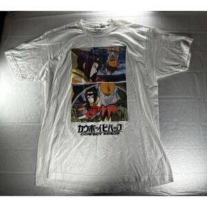 Cowboy Bebop Anime Graphic T Shirt White XL Short Sleeve Manga Japanese